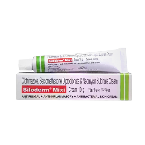 Siloderm Mixi Cream 10gm (Beclomethasone Dipropionate/Clotrimazole/Neomycin Sulphate).