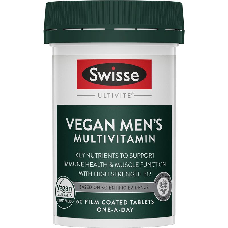 Swisse Vegan Mens Ultivite 60 Tablets