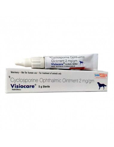 Visiocare (Cyclosporin) 5mg Eye Ointment for dogs and cats.